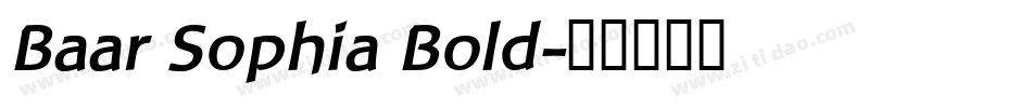Baar Sophia Bold字体转换